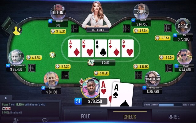 Giao diện game bài Poker Fun88