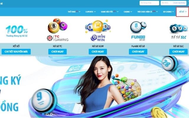 Truy cập Lotto Fun88